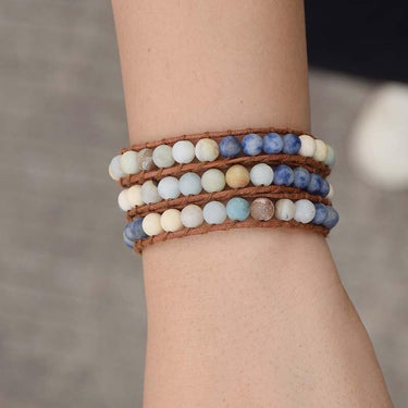 The Determination Amazonite And Sodalite Wrap Bracelet-Your Soul Place